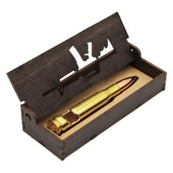 Abridor de Garrafas Munição .50 com Estojo MDF – Presente Criativo, Elegante e Decorativo Abridor de Garrafas Munição .50 com Estojo MDF – Presente Criativo, Elegante e Decorativo