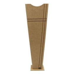 Vaso médio riscado em mdf 