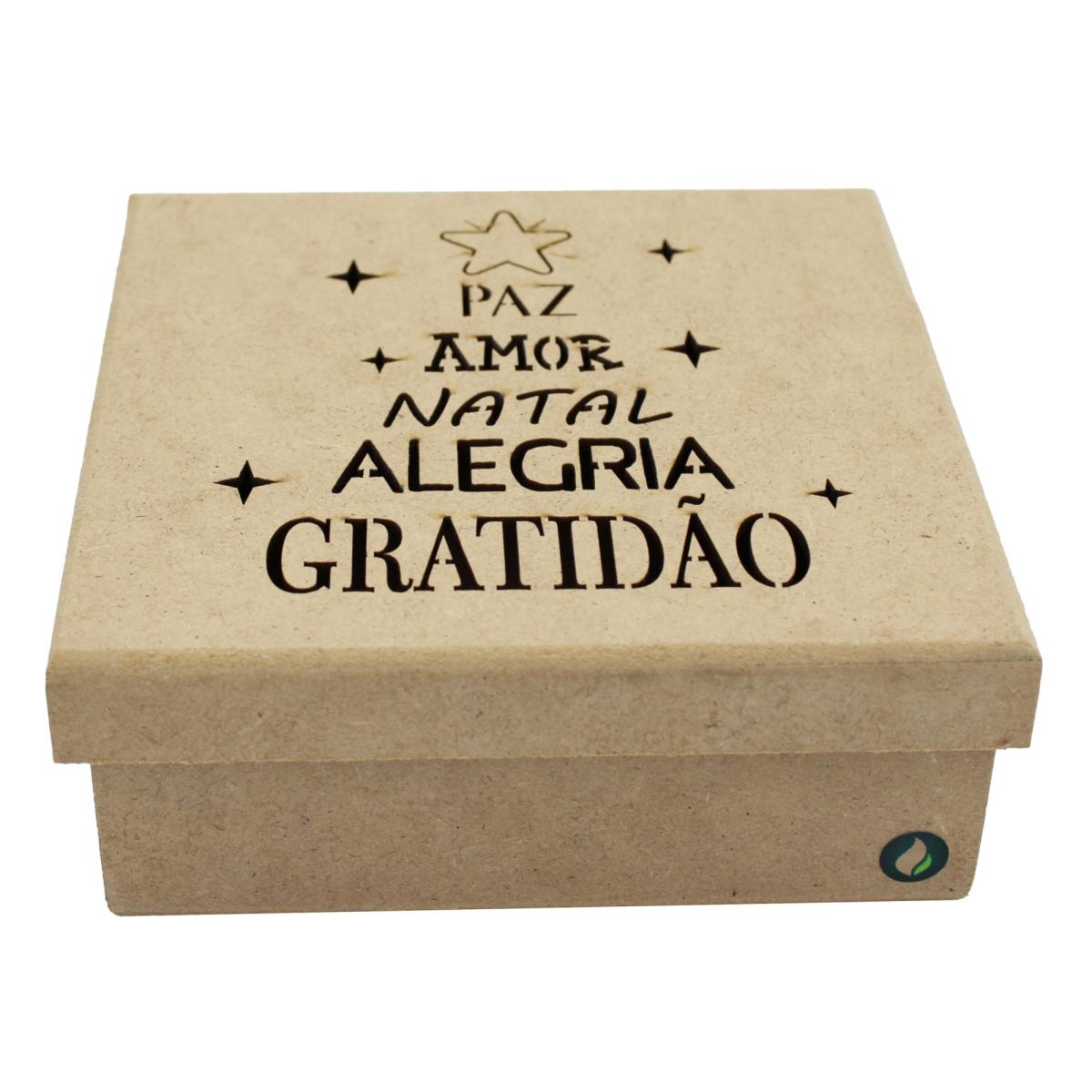 Caixa Natal Gratidão 16X16X6CM