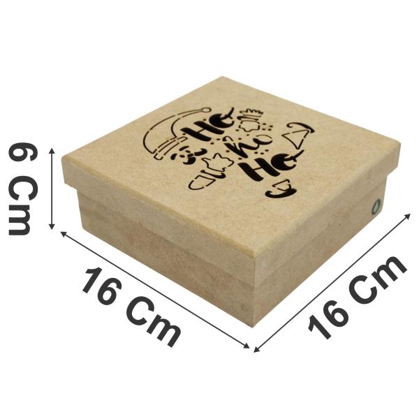 Caixa Natal Papai Noel 16X16X6CM