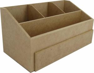 P/ MAQUIAGEM C/04 DIV. E GAV. 32,5X16,5X16CM MDF CRÚ