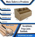 P/ MAQUIAGEM C/04 DIV. E GAV. 32,5X16,5X16CM MDF CRÚ