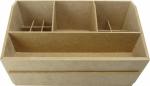 P/ MAQUIAGEM C/04 DIV. E GAV. 32,5X16,5X16CM MDF CRÚ
