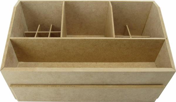 P/ MAQUIAGEM C/04 DIV. E GAV. 32,5X16,5X16CM MDF CRÚ