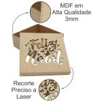 Caixa Feliz Natal 16X16X6CM