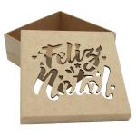 Caixa Feliz Natal 16X16X6CM