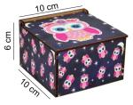 Caixa Organizadora Coruja 10x10x6,5 mdf