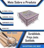 Caixa Organizadora Feliz Dia Das Mães  26x26x10cm  Mdf 