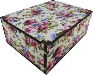 Caixa Organizadora Floral   23X17X9cm Mdf 