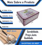 Caixa Organizadora Para a Melhor Mãe do Mundo Coraçãozinho 23X17X9cm Mdf 