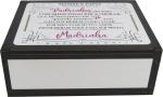 Caixa Organizadora Convite Batizado Madrinha Rosa23X17X9cm Mdf 