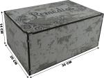 Caixa Organizadora Remédios Cinza e Verde 30x20x14cm Mdf 