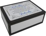 Caixa Organizadora Convite Batizado Padrinho Azul 23X17X9cm Mdf 
