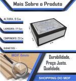 Caixa Organizadora Convite Batizado Padrinho Azul 23X17X9cm Mdf 