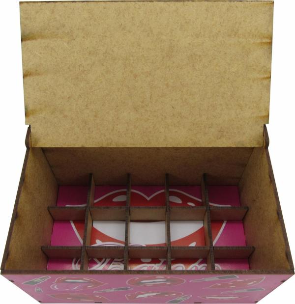 Caixa Organizadora Batom 20x12x12cm mdf 
