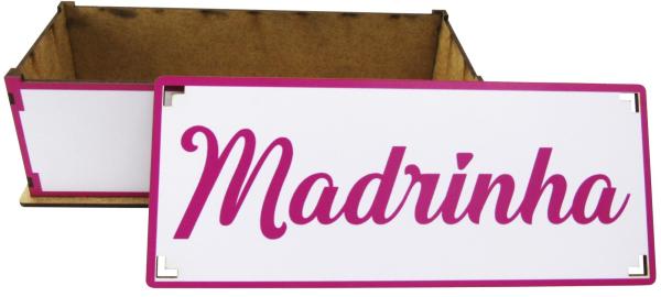 Caixa Organizadora Madrinha 25x10x8cm mdf 