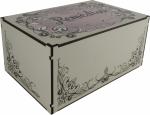 Caixa Organizadora Remédios Cinza e Rosa 30x20x14cm Mdf 