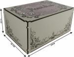 Caixa Organizadora Remédios Cinza e Rosa 30x20x14cm Mdf 