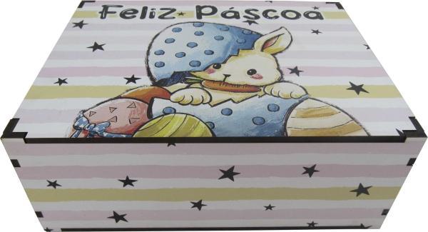 Caixa Organizadora Feliz Páscoa 23X17X9cm Mdf 