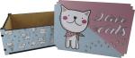 Caixa Organizadora Gato   23X17X9cm Mdf 