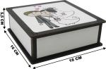 Caixa Organizadora Noivos 16x16x5,5cm Mdf 