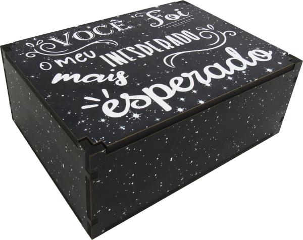 Caixa Organizadora Você é o inesperado mais esperado  23X17X9cm Mdf 