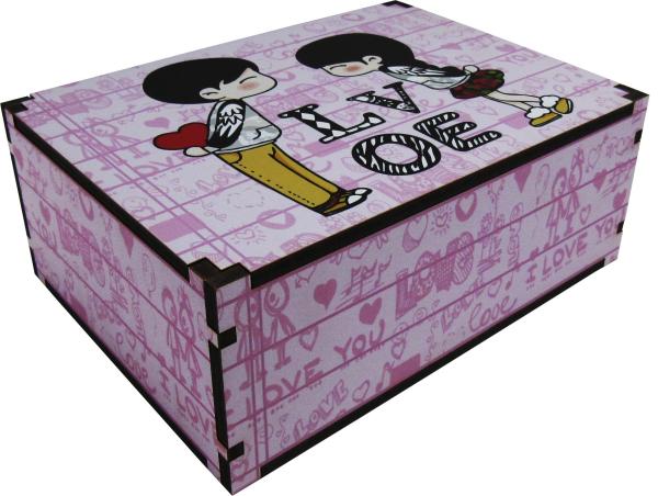 Caixa Organizadora  Love 23X17X9cm Mdf 