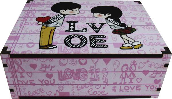 Caixa Organizadora  Love 23X17X9cm Mdf 