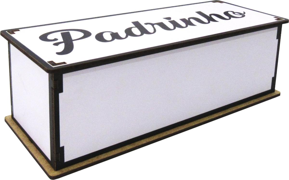 Caixa Organizadora Padrinho 25x10x8cm mdf 