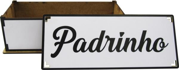 Caixa Organizadora Padrinho 25x10x8cm mdf 