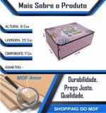 Caixa Organizadora Melhor Mãe do Mundo Bolinhas 23X17X9cm Mdf 