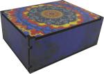 Caixa Organizadora Mandala Roxa   23X17X9cm Mdf 