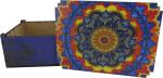Caixa Organizadora Mandala Roxa   23X17X9cm Mdf 