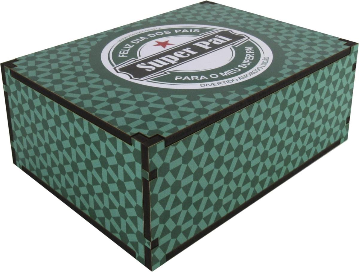 Caixa Organizadora Super Pai Verde 23X17X9cm Mdf 