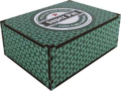 Caixa Organizadora Super Pai Verde 23X17X9cm Mdf 