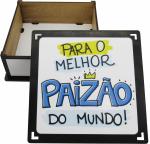 Caixa Organizadora Paizão 16x16x5,5cm Mdf 