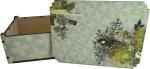 Caixa Organizadora Verde Pássaros  23X17X9 cm Mdf 