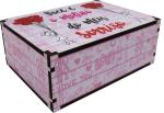Caixa Organizadora Sorriso Rosa 30x30x14cm Mdf
