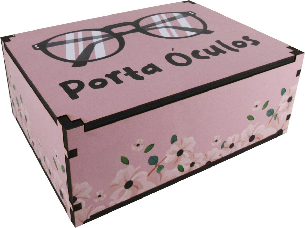 Caixa Organizadora Porta Óculos 23X17X9 cm Mdf 