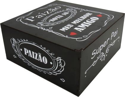 Caixa Organizadora Paizão Nota 10 Preta 30x30x14cm Mdf 