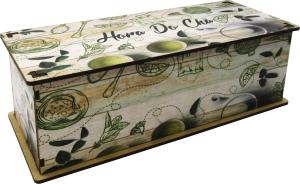 Caixa Organizadora Hora do Chá 25x10x8cm mdf 