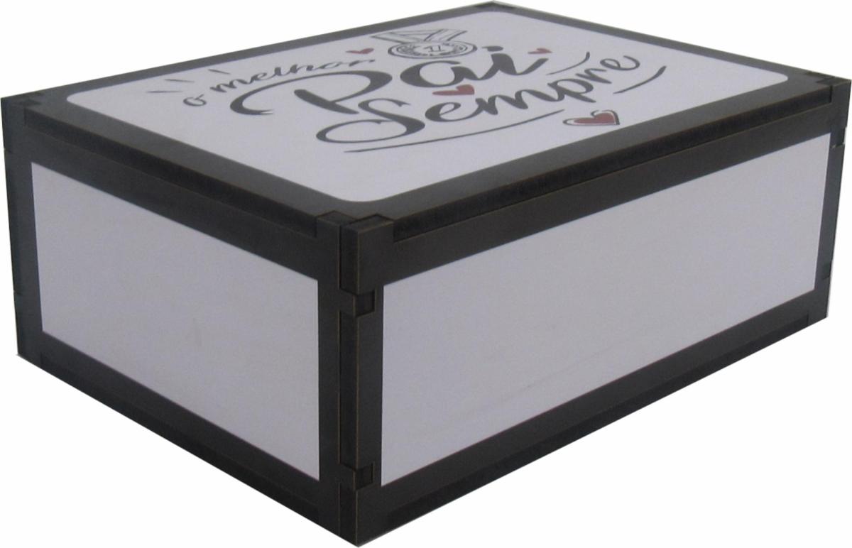 caixa Organizadora Pai Sempre 23X17X9cm Mdf 
