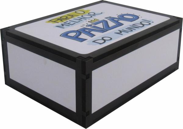 Caixa Organizadora Melhor Paizão do Mundo 23X17X9cm Mdf 