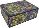Caixa Organizadora Mandala Colorida   23X17X9cm Mdf 