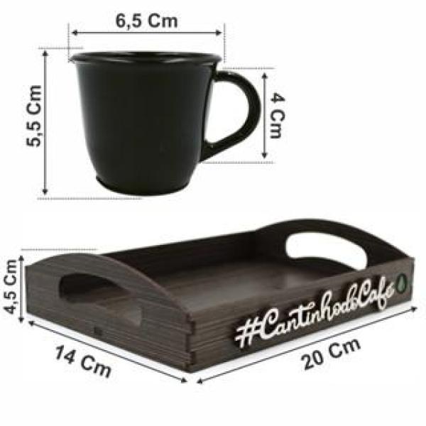 Kit 6 Xícaras Acrílica 