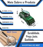 Cofre Fusca Adesivado Verde Mdf