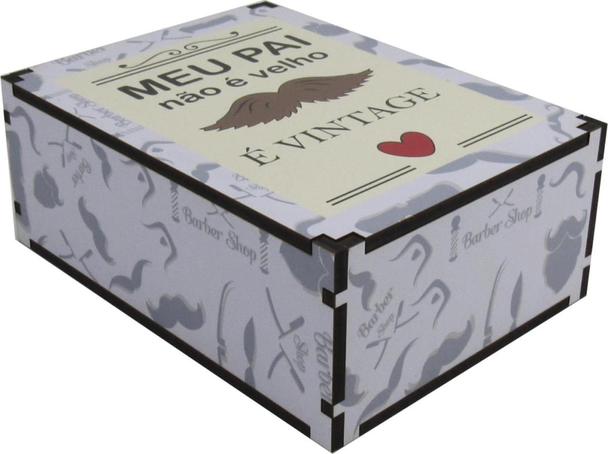 Caixa Organizadora Pai Vintage 23X17X9cm Mdf 