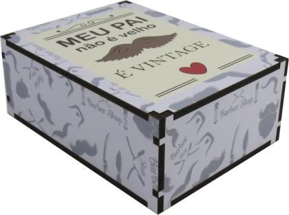 Caixa Organizadora Pai Vintage 23X17X9cm Mdf 