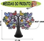 Arvore Pássaros Color Com Base Adesivada 27X25,5CM MDF