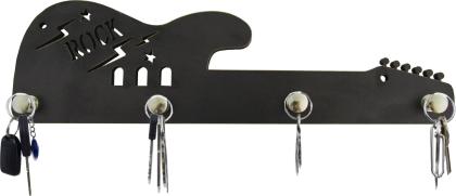 Porta Chaves Recortes Pretos Guitarra 
